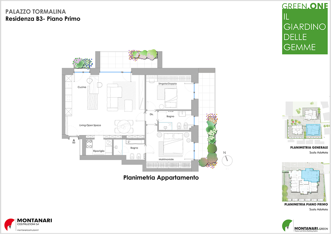 Planimetria residenza B3 Palazzo Tormalina