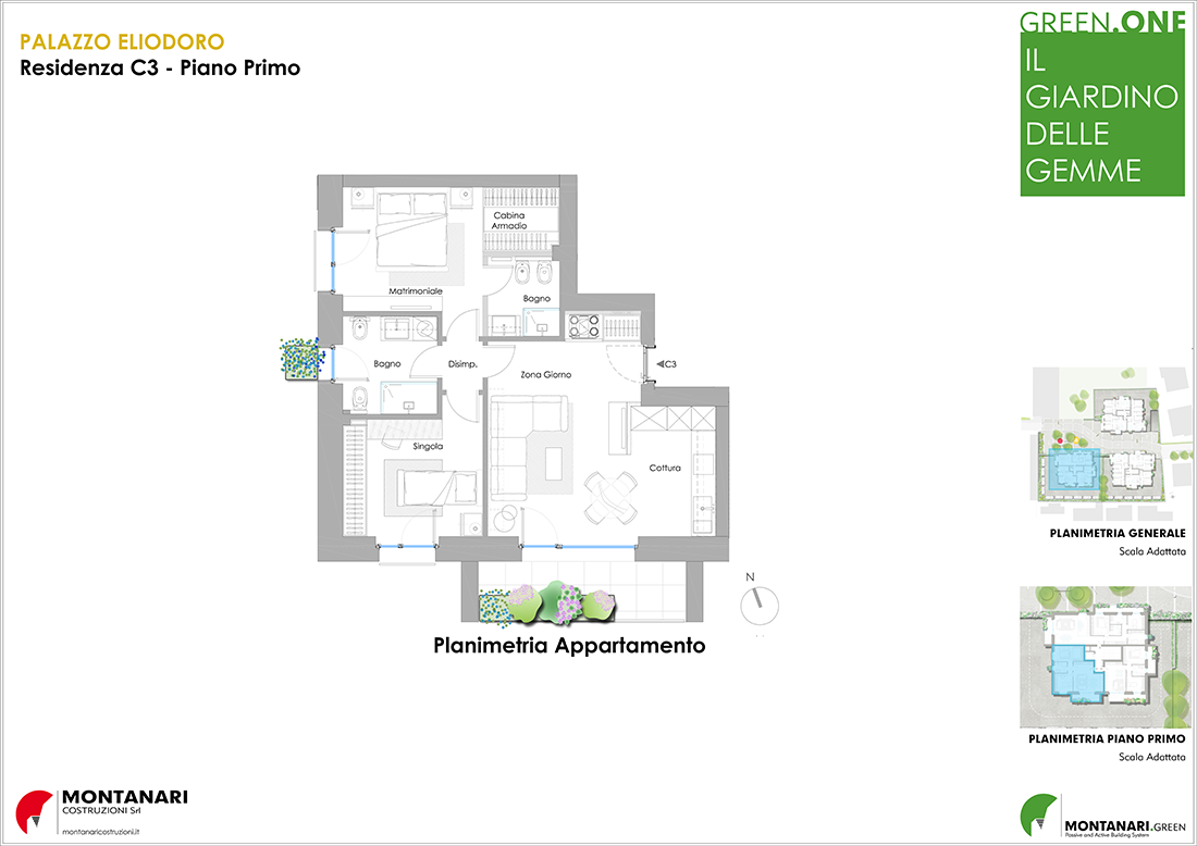 Planimetria residenza C3 Palazzo Eliodoro