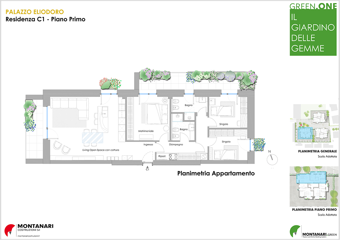 Planimetria residenza C1 Palazzo Eliodoro